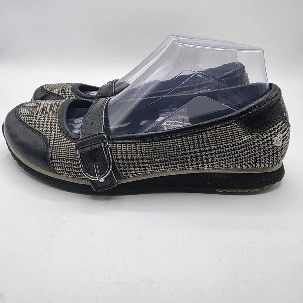 Fox Racing Mary Jane Shoes Women's SZ 8 Houndstooth Buckle Y2K Rare Moto Punk